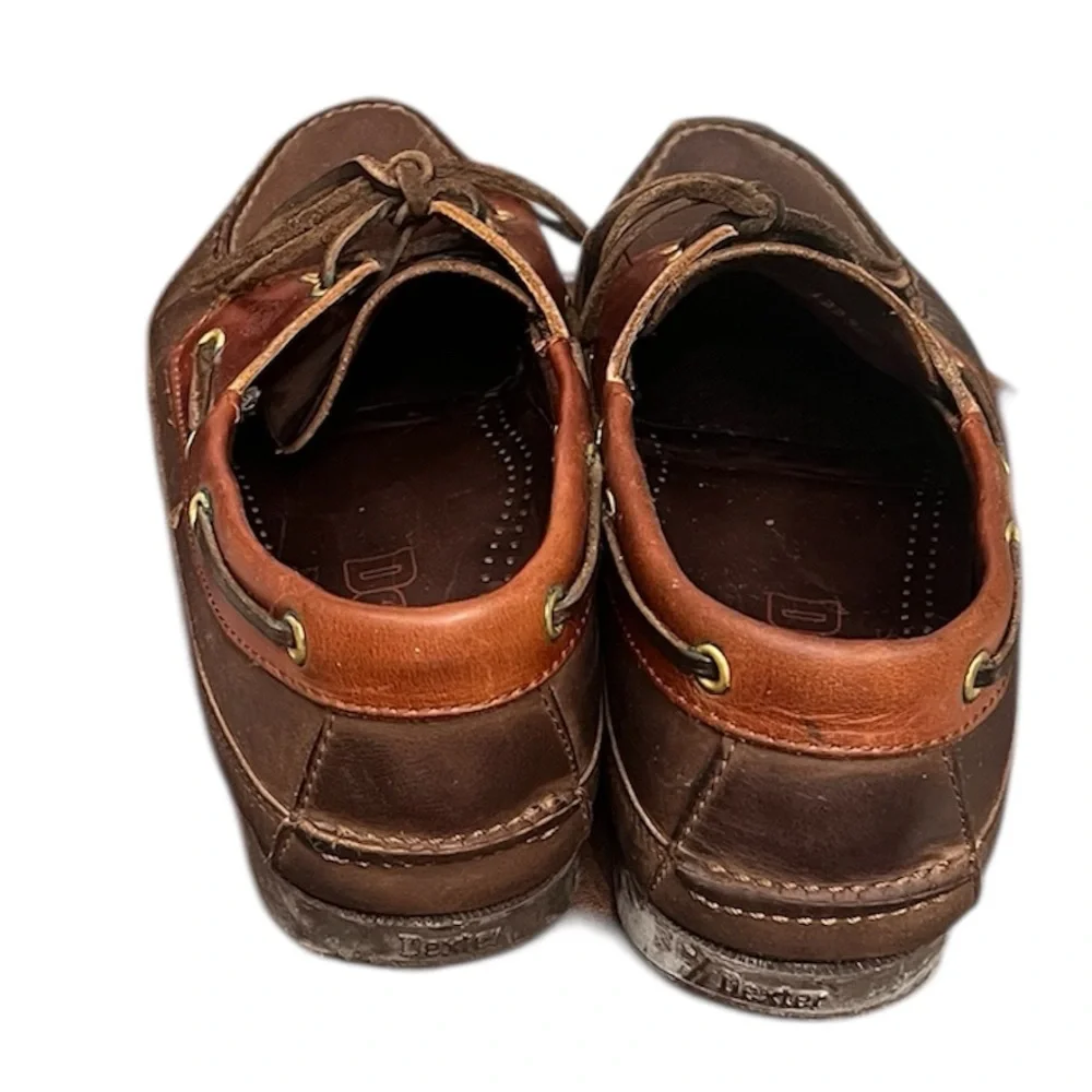 Dexter Navigator Leather Boat Shoes Mens 9 Brown Deck Shoes Preppy Coastal